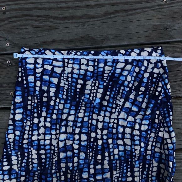 J.McLaughlin LouisaโMay Cobblestone Bias Midi Skirt Blue & Cloud, Sz 4, MP $158 - Picture 7 of 8